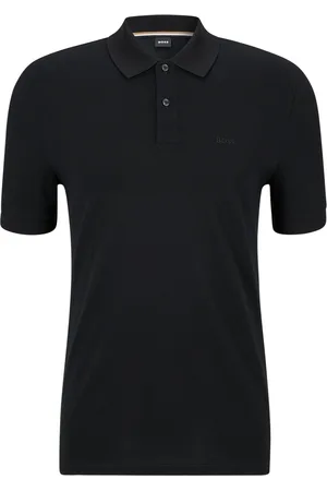 HUGO BOSS Unifarbenes Piqué-Poloshirt mit kleiner Label-Stickerei