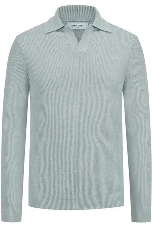Gran Sasso Pullover aus Leinen-Baumwoll-Mix mit Variokragen