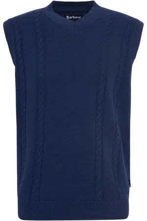 Barbour Pullunder aus einem Wollgemisch mit Zopfstrick-Muster