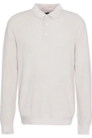 Barbour Langarm Strick-Poloshirt mit Label-Stickerei