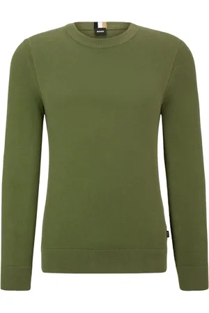 HUGO BOSS Leichter Pullover aus Baumwoll-Perlstrick