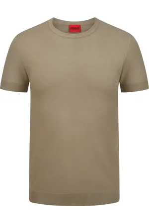 HUGO BOSS Strickshirt mit Rippbündchen