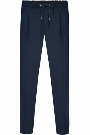 Profuomo Leinenhose mit Stretch und Bundfalte, Loose Fit
