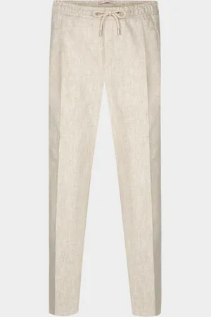 Profuomo Leinenhose mit Stretch und Bundfalte, Loose Fit