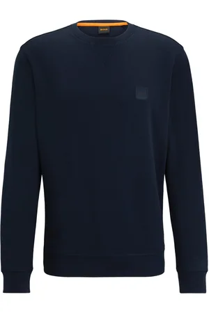 HUGO BOSS Sweatshirt mit O-Neck und V-Einsatz am Kragen