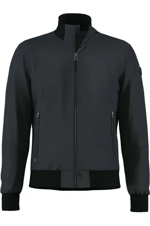 JOOP! Stretch-Blouson mit Struktur und Logo-Aufnäher