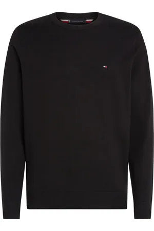 Tommy Hilfiger Unifarbener Pullover mit Logo-Stickerei