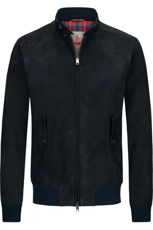 Baracuta Harrington-Blouson aus Veloursleder