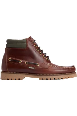 Barbour Tiller Moccasin Boots aus Glattleder mit Canvas-Details