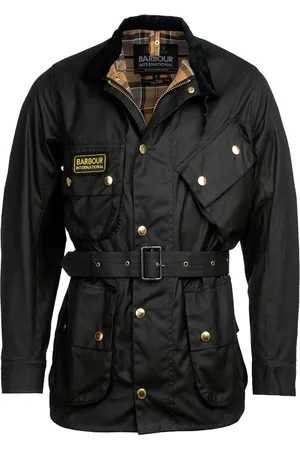 Barbour Klassisches Wachs-Fieldjacket International mit Taillengürtel