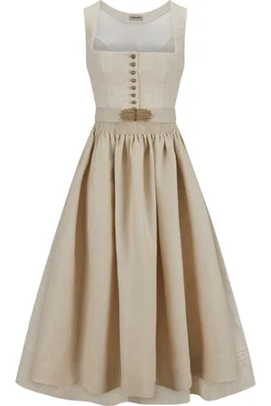 Gottseidank Leinen-Dirndl mit Jacquard-Muster und Schürze