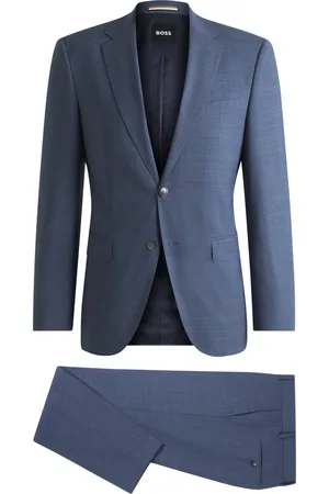 HUGO BOSS Anzug in dezent gemusterter Stretch-Qualität, Regular Fit