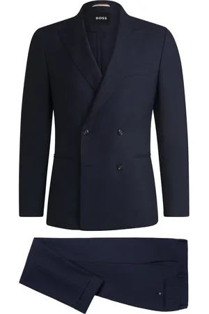 HUGO BOSS Ungefütterter Anzug aus Schurwolle, Slim Fit
