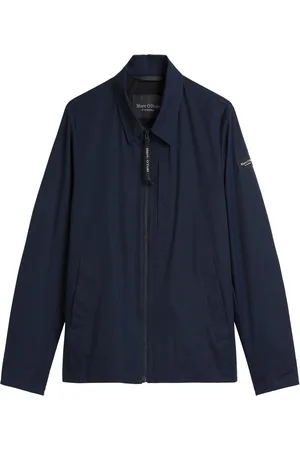 Marc O’ Polo Leichte Hemdjacke aus einem Baumwollgemisch mit Label-Aufnäher