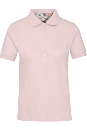 Barbour Damen Poloshirt Portdown mit Tartan-Besatz, Slim Fit