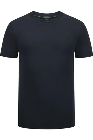 HUGO BOSS T-Shirt in Stretch-Qualität mit gummiertem Schriftzug