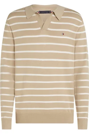 Tommy Hilfiger Langarm Poloshirt aus Baumwolle mit Ringelstreifen