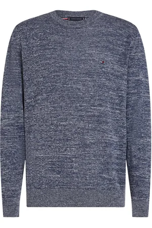 Tommy Hilfiger Pullover aus Baumwolle und Leinen mit Logo-Stickerei
