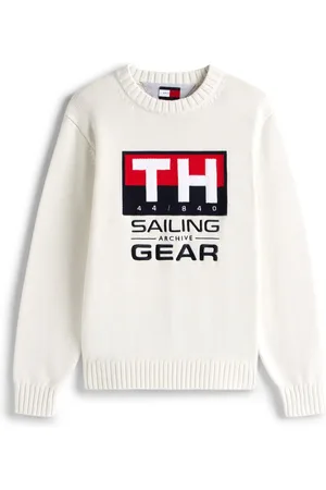Tommy Hilfiger Sailing Rippstrick-Pullover mit Intarsien-Logo-Motiv