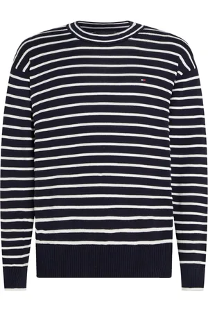 Tommy Hilfiger Pullover aus Baumwollstrick mit Ringelstreifen und Logo-Stickerei
