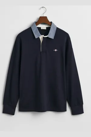 GANT Rugbyshirt mit Kontrastkragen, Regular Fit