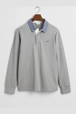 GANT Rugbyshirt mit Kontrastkragen, Regular Fit