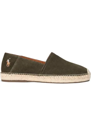 Ralph Lauren Espadrilles aus Veloursleder mit Poloreiter-Stickerei