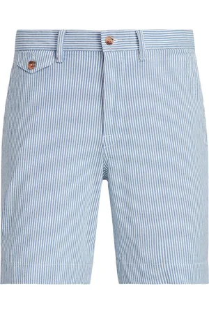 Ralph Lauren Seersucker Bermuda mit Streifenmuster, Straight Fit