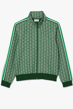 Lacoste Sweatjacke mit Streifenakzenten und 3D Monogramm-Print