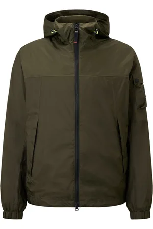 FIRE & ICE Leichte Kapuzenjacke mit gummiertem Label-Aufnäher