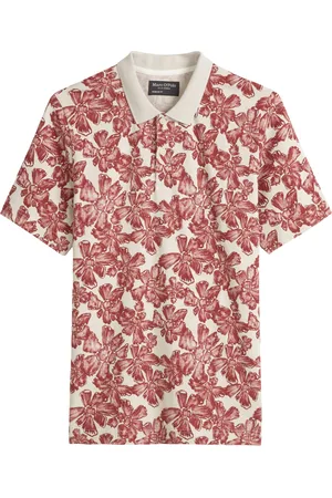 Marc O’ Polo Poloshirt mit floralem Print und Stretch, Regular Fit