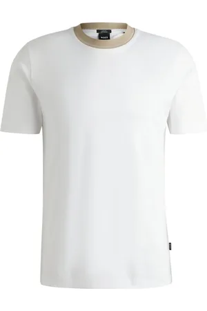 HUGO BOSS T-Shirt aus merzerisierter Baumwolle, Slim Fit
