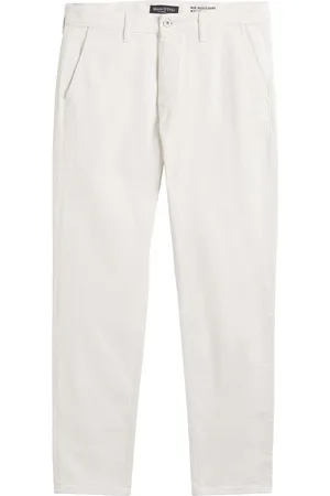 Marc O’ Polo Chino aus Baumwoll- und Leinen-Denim, Tapered Fit