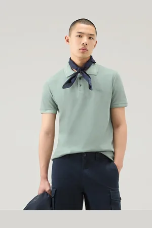 Woolrich Softes Stretch-Poloshirt mit gesticktem Label-Schriftzug
