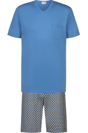 Mey Kurzer Pyjama mit V-Ausschnitt und gemusterter Hose