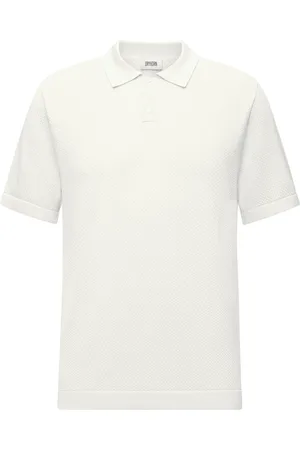 Drykorn Leichtes Strick-Poloshirt aus Baumwolle mit Wabenstruktur