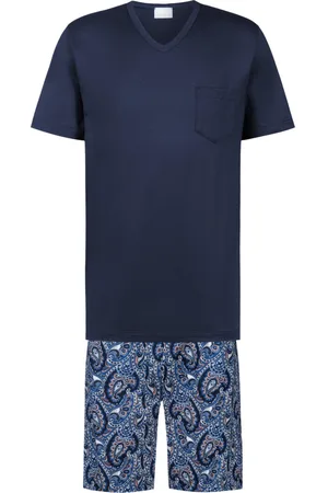 Mey Kurzer Pyjama mit V-Ausschnitt und gemusterter Shorts