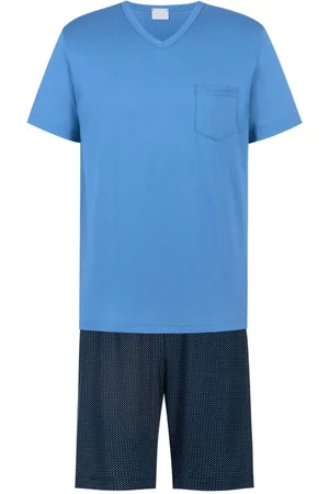 Mey Kurzer Pyjama mit V-Ausschnitt und gemusterter Shorts