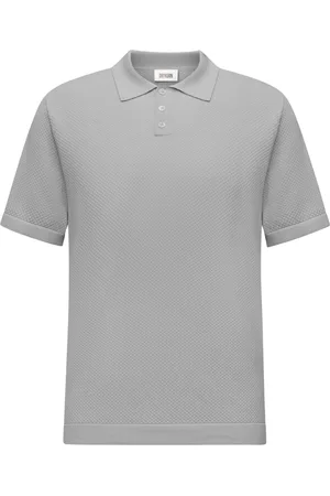 Drykorn Leichtes Strick-Poloshirt aus Baumwolle mit Wabenstruktur