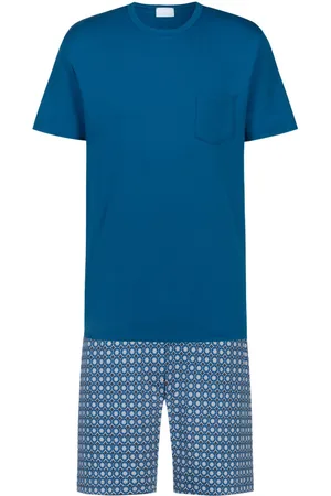 Mey Kurzer Pyjama mit O-Neck und gemusterter Shorts