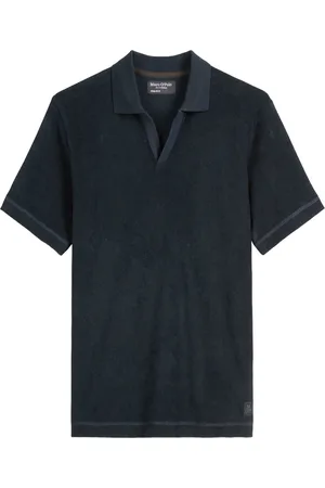 Marc O’ Polo Softes Poloshirt mit V-Ausschnitt in Frottee-Qualität
