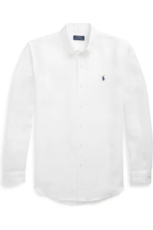 Ralph Lauren Leinenhemd mit Poloreiter-Stickerei, Custom Fit
