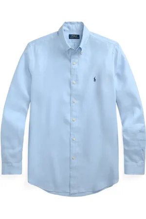 Ralph Lauren Leinenhemd mit Poloreiter-Stickerei, Custom Fit