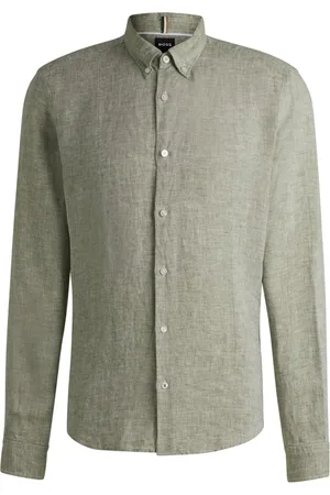 HUGO BOSS Leichtes Leinenhemd, Regular Fit