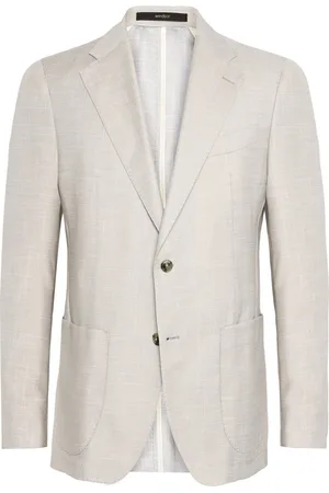 Windsor Ungefüttertes Sakko aus Wolle und Leinen, Shaped Fit