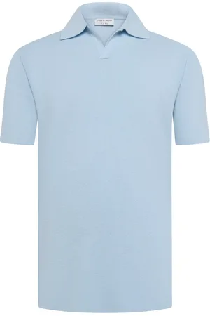 Tiger of Sweden Feinstrick-Poloshirt mit Leinenanteil und Kubakragen