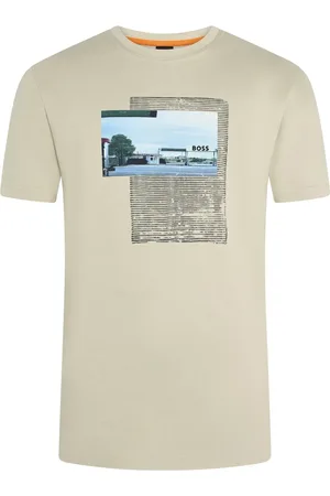 HUGO BOSS Softes T-Shirt aus Baumwolle mit Frontprint