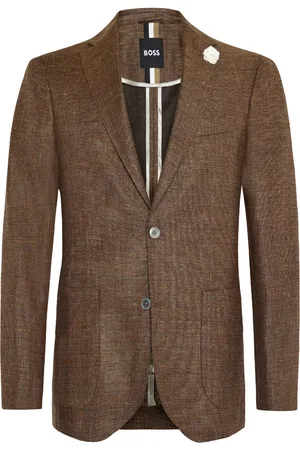 HUGO BOSS Ungefüttertes Sakko mit Leinen und Stretch, Slim Fit
