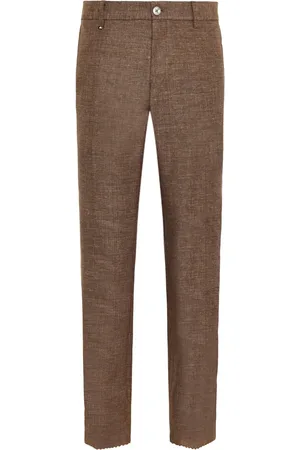 HUGO BOSS Anzughose mit Leinen und Stretch, Slim Fit