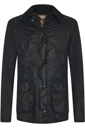 Barbour Damen-Wachsjacke mit Tartan-Details